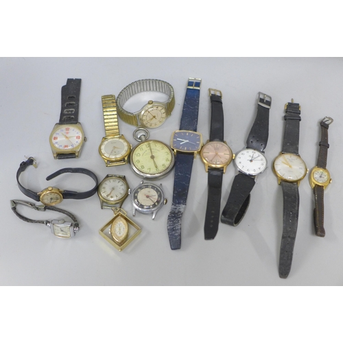 629 - A collection of mechanical wristwatches, Ingersoll, Rotary, Sekonda, some a/f