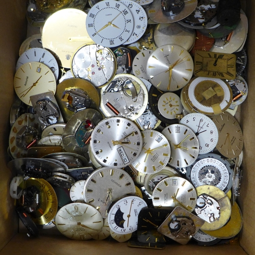 631 - A collection of quartz and mechanical wristwatch movements