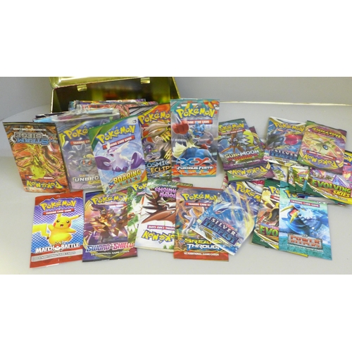 644 - Vintage Yu-Gi-Oh! Tazos and figures and a collection of Pokemon open pack artwork including Evolving... 