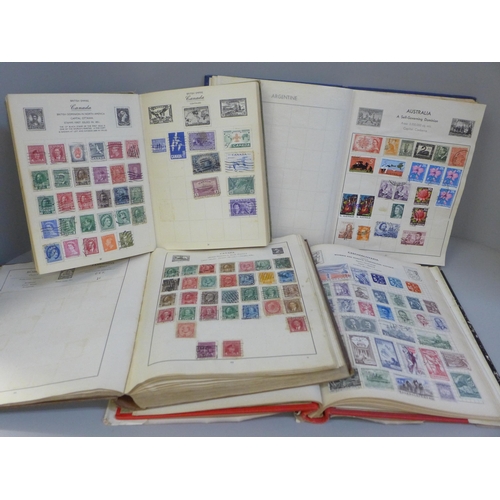 646 - Four albums of World stamp collections