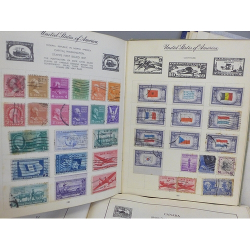 646 - Four albums of World stamp collections