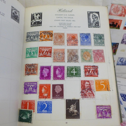 646 - Four albums of World stamp collections