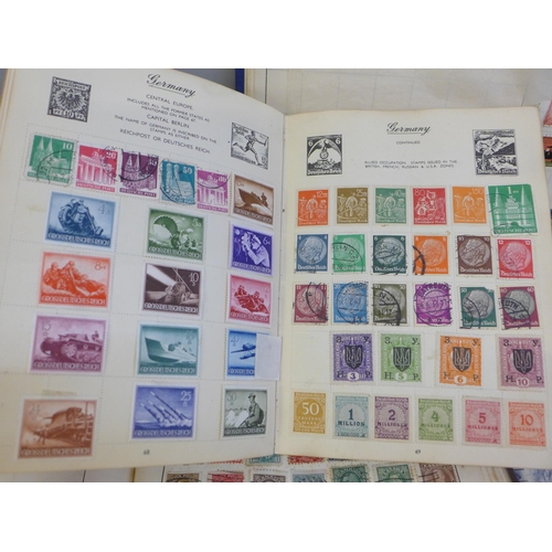 646 - Four albums of World stamp collections