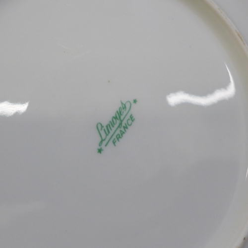 647 - A collection of Limoges porcelain; plates, dishes and vase (15)