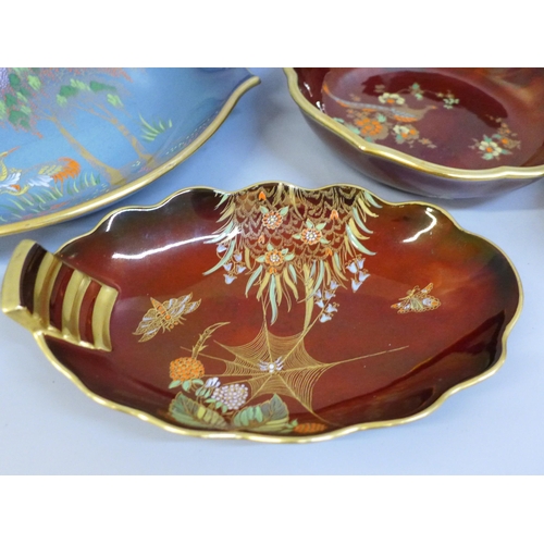 655 - Four pieces of Carlton ware including three Rouge Royal