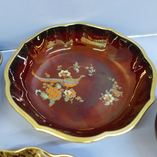 655 - Four pieces of Carlton ware including three Rouge Royal