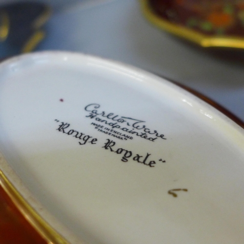 655 - Four pieces of Carlton ware including three Rouge Royal