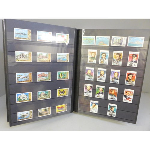 665 - 64 page stock book of commonwealth unmounted mint stamps, frequently in full sets