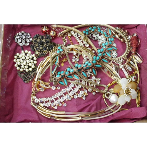 670 - A collection of costume necklets including Jaegar and Zara