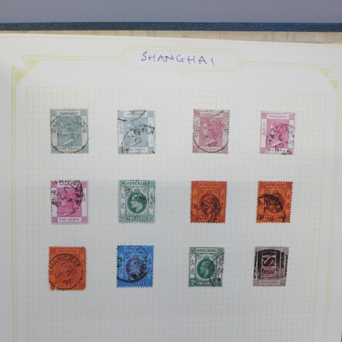 677 - Album of stamps collected for Chinese postmarks, including treat ports, IJPO etc