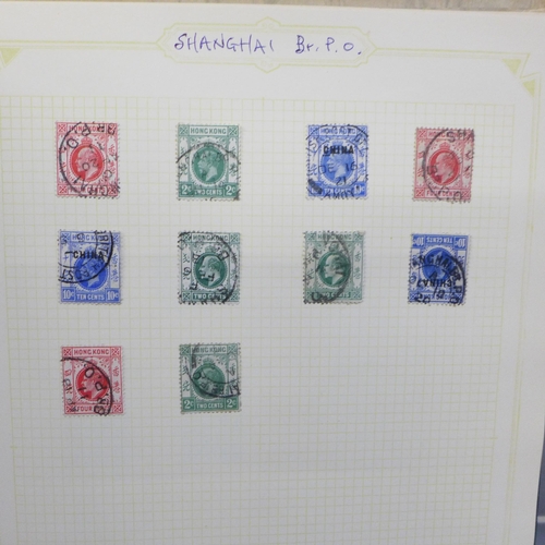 677 - Album of stamps collected for Chinese postmarks, including treat ports, IJPO etc