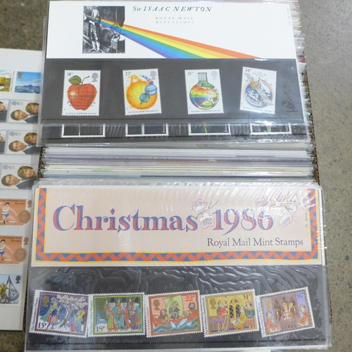 678 - Great Britain 1981-2000 unmounted mint commemoratives in stock box and in 170+ presentation packs. F... 