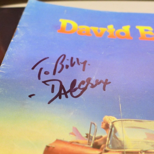 687 - Autographed pop music programmes, David Essex, Everly Brothers, Julio Iglesias, Hollis, Cliff Richar... 