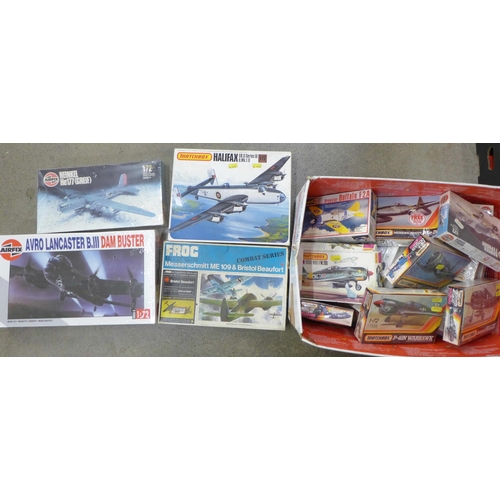 700 - Military aircraft model kits including Airfix, Matchbox, Revell