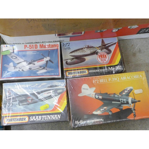 700 - Military aircraft model kits including Airfix, Matchbox, Revell