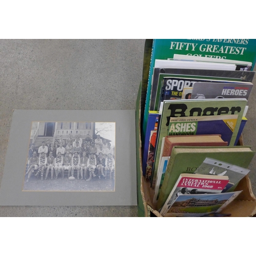 702 - A box of assorted sporting ephemera