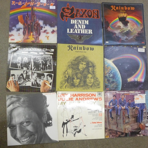 712 - LP records including Rainbow, Rod Stewart, Roxy Music