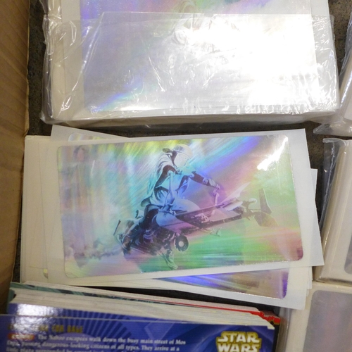 729 - A collection of vintage Star Wars Topps Wide Vision cards, stickers, etc.