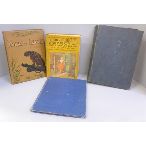 742 - Four children's books, Boys Own Annual 1914-15, Rab & His Friends 1883, Birds and Beasts 1898, Mothe... 