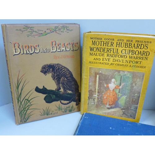 742 - Four children's books, Boys Own Annual 1914-15, Rab & His Friends 1883, Birds and Beasts 1898, Mothe... 