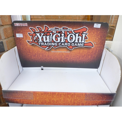 747 - A cardboard Yu-Gi-Oh! trading card free standing display unit **PLEASE NOTE THIS LOT IS NOT ELIGIBLE... 