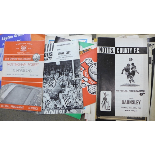 756 - A collection of 1960s and later football programmes, mainly Notts County home, some away and some fo... 