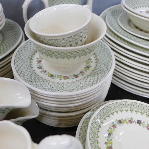 760 - A Masons Madrigal tea and dinner service, eight saucers, seven cereal bowls, eight coffee saucers, f... 