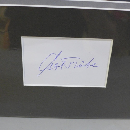 769 - A Gert Fröbe (Goldfinger) autographed display, (no COA)