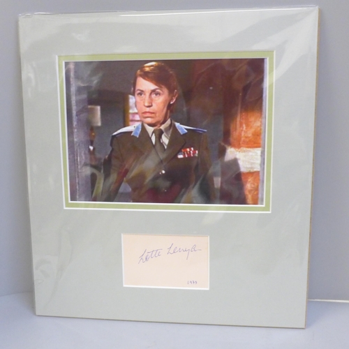 770 - A Lotte Lenya autograph display, From Russian With Love, (no COA)