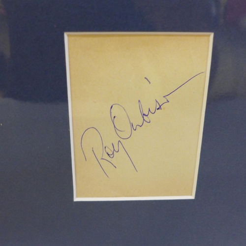 776 - A Roy Orbison autographed display, (no COA)