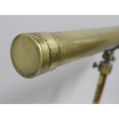 780 - A Stanley London brass telescope on stand