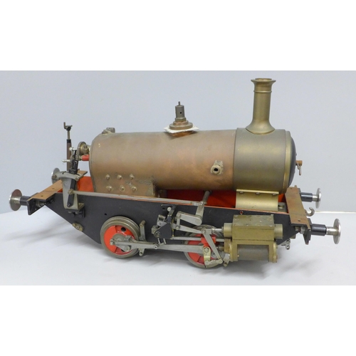 781 - A live steam scratch built model locomotive engine