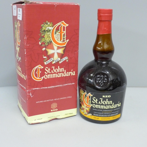 788 - A bottle of St John Commandaria wine, boxed