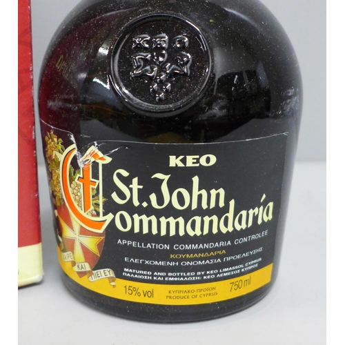 788 - A bottle of St John Commandaria wine, boxed