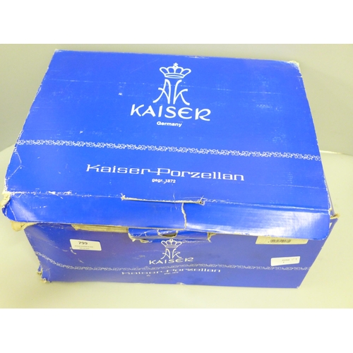 799 - A Kaiser Germany matt white dolphin figure group, boxed