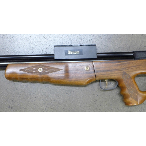 811 - An APB Venom customised air rifle, walnut stock, missing parts