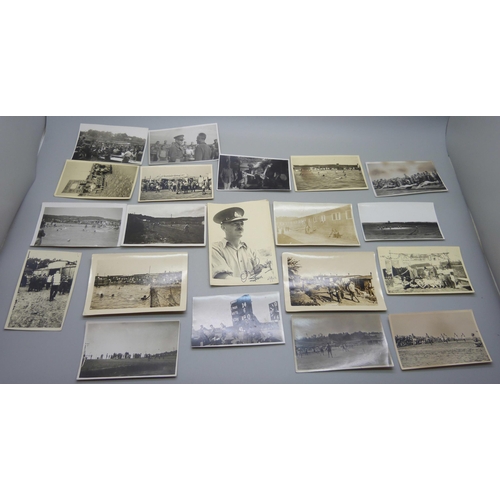 818 - A collection of WWII prisoner of war photographs, Stalag 383, (Hohenfels, Bavaria), including ninete... 