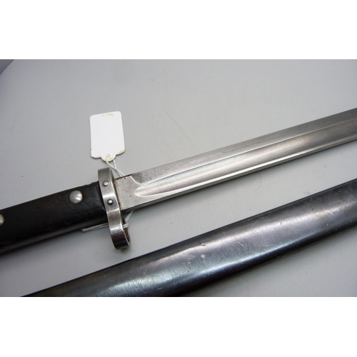 822 - Persian Mauser bayonet with scabbard