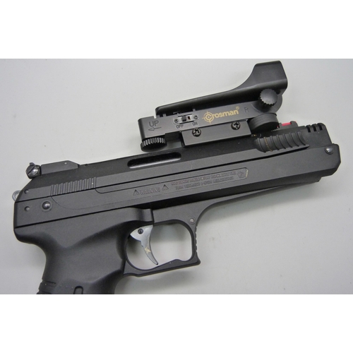 825 - A HW40 air pistol .22, single shot pneumatic with Crosman red dot sight system, automatic safety