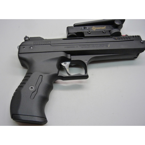 825 - A HW40 air pistol .22, single shot pneumatic with Crosman red dot sight system, automatic safety