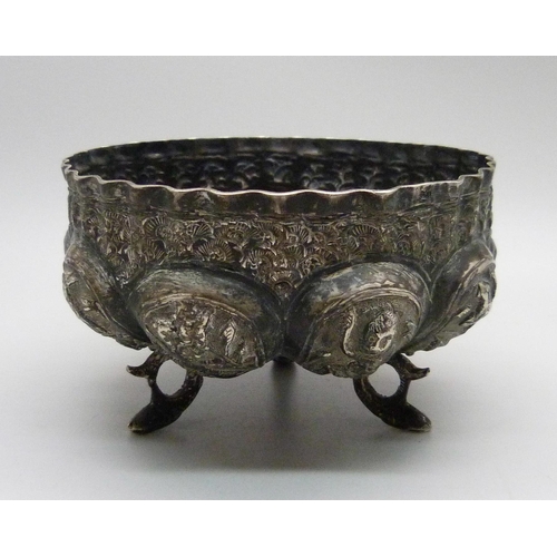 832 - An Indian silver bowl, marked 900, 71g