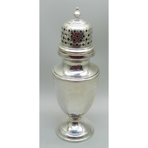 836 - An Art Deco silver castor, Chester 1930, 94g