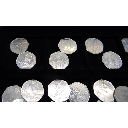 844 - A full set of twenty nine London Olympics 50p coins and one other