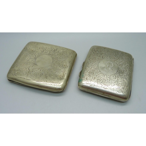 861 - Two vintage E.P.N.S. cigarette cases