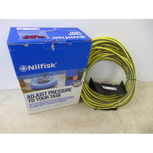 2345 - A Nilfisk Power patio cleaner attachment (8240) and a 15m Karcher hose set with hose hanger (8241) -... 