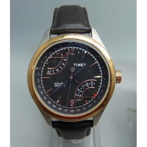 883 - Seven gentleman's wristwatches including Lorus, Timex, Accurist, Sekonda, etc.