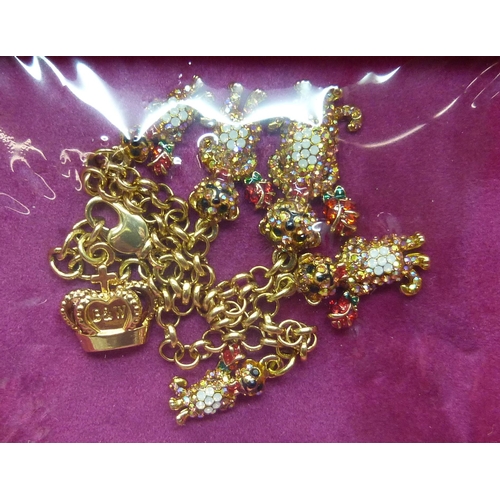 884 - Butler and Wilson statement jewellery, (3), other brooches, pendant and chain, etc.