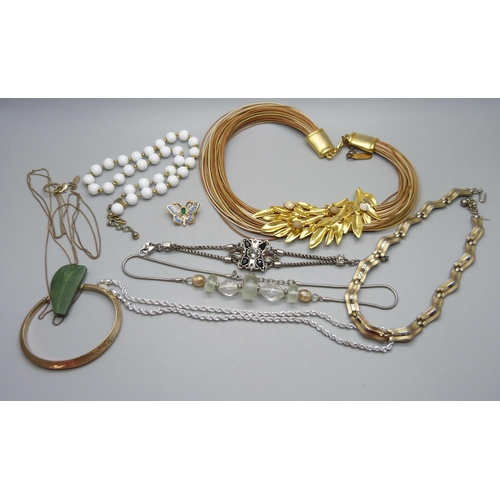 894 - A collection of costume jewellery including Trifari, Napier, Monet, Virginia Parissi, Dyrberg Kern a... 