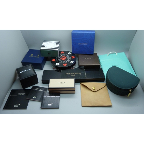 920 - Designer jewellery boxes including Gucci, Mikimoto, Thomas Sabo, etc.