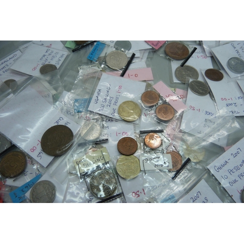 923 - A collection of foreign coins including many listed/noted